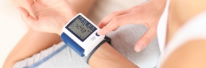 stock image of blood pressure on wrist